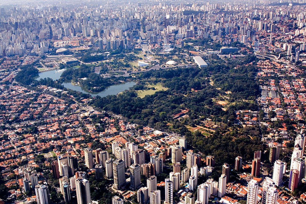 Vista aérea do Parque Ibirapuera